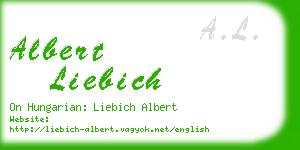 albert liebich business card